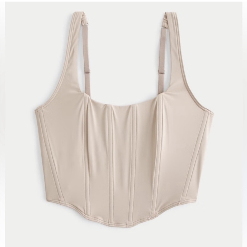 NWT Gilly Hicks Light Tan Corset Top Sz Medium